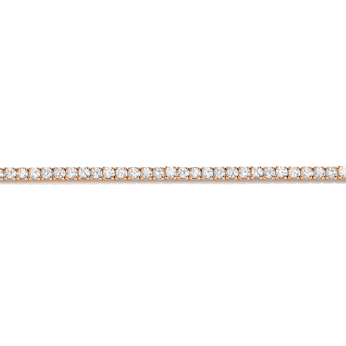 Dazzling Diamond Tennis Necklace 14k 18k Rose Gold 15.5in 16in 5ct (Large)