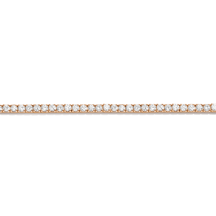 Dazzling Diamond Tennis Necklace 14k 18k Rose Gold 15.5in 16in 5ct (Large)