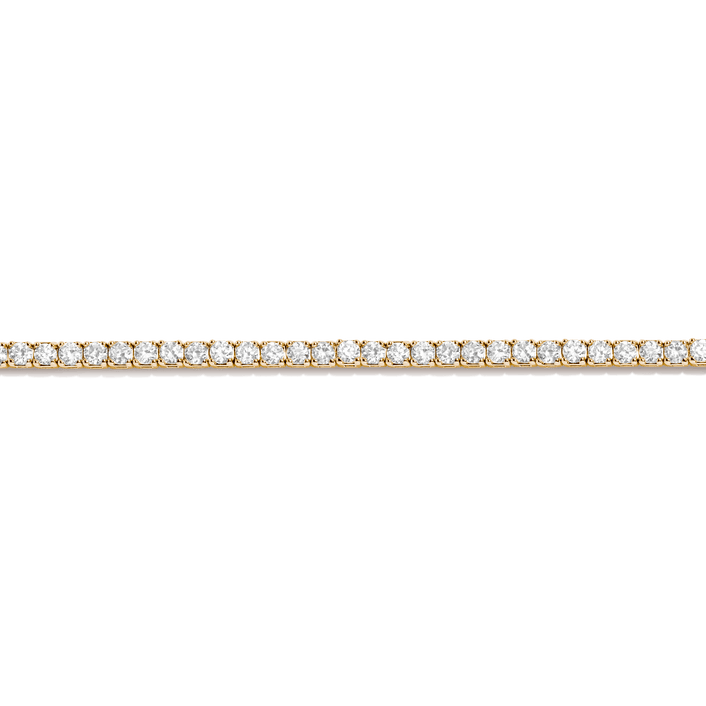 Dazzling Diamond Tennis Necklace 14k 18k Yellow Gold 15.5in 16in 5ct (Large)