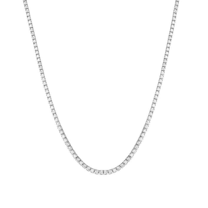 Dazzling Diamond Tennis Necklace 14k 18k White Gold 15.5in 16in 3ct (Medium)