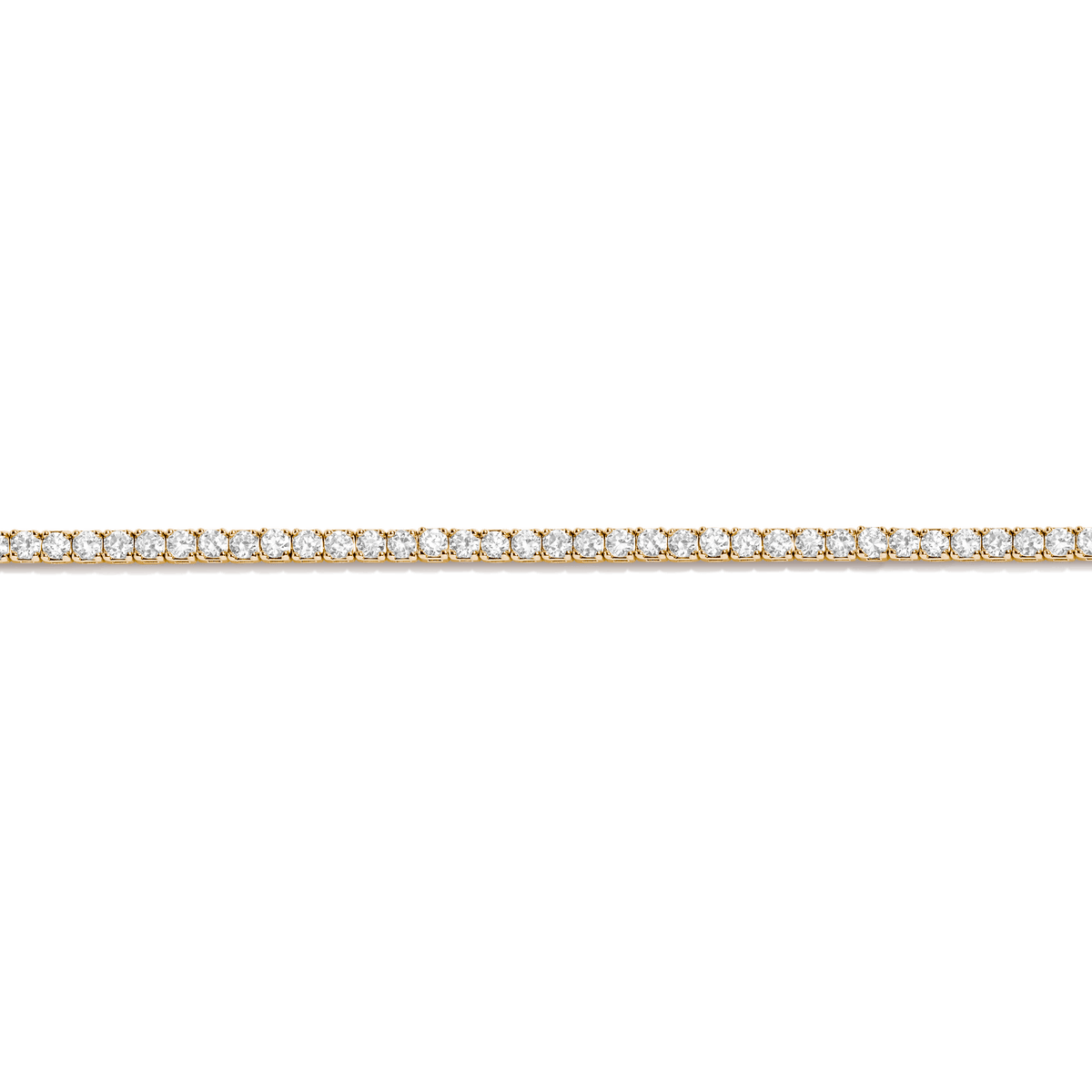 5ct Classic Diamond Tennis Necklace 14k 18k Yellow Gold 15.5in 16in