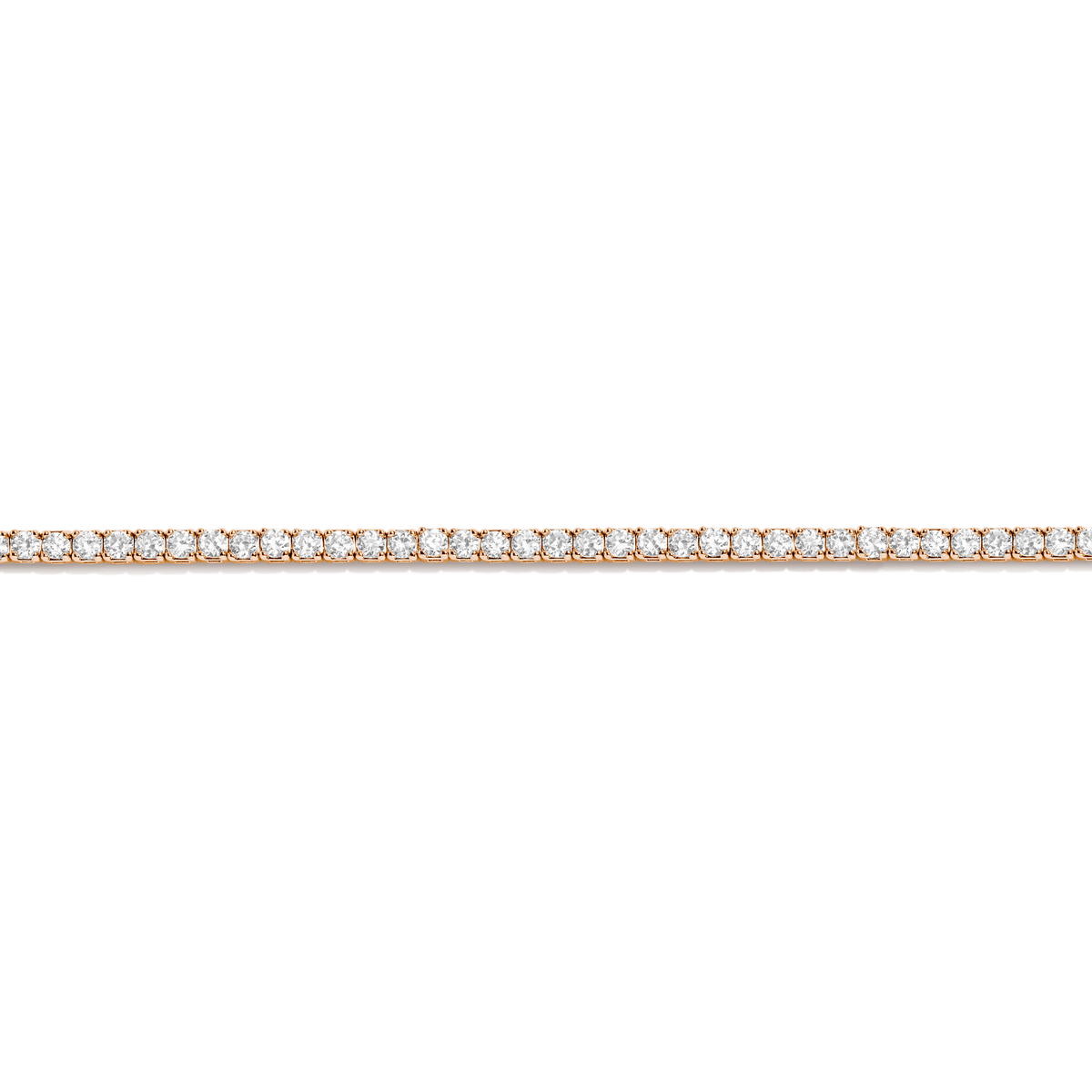 Dazzling Diamond Tennis Necklace 14k 18k Rose Gold 15.5in 16in 3ct (Medium)