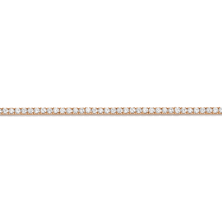 Dazzling Diamond Tennis Necklace 14k 18k Rose Gold 15.5in 16in 3ct (Medium)