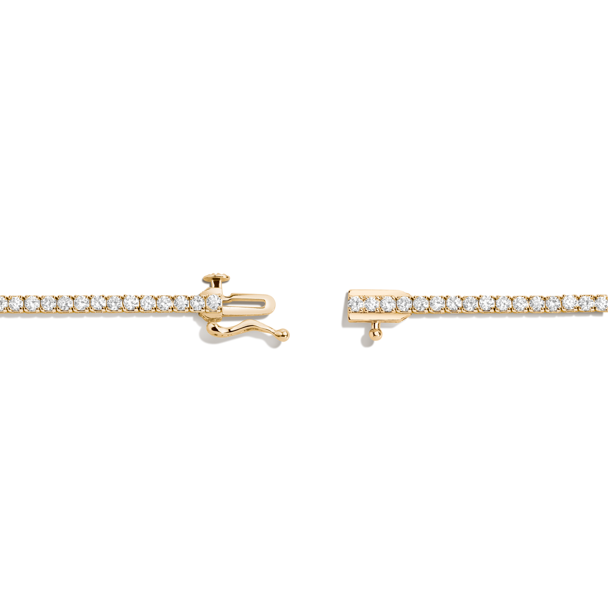 5ct Classic Diamond Tennis Necklace 14k 18k Yellow Gold 15.5in 16in