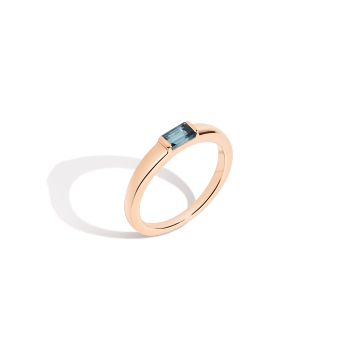 AURATE X MICHELLE: Tranquility Blue Topaz Ring Vermeil 14k 18k Rose Gold First