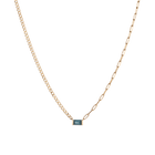 AURATE X MICHELLE: Tranquility Blue Topaz Chain Necklace