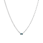AURATE X MICHELLE: Tranquility Blue Topaz Chain Necklace