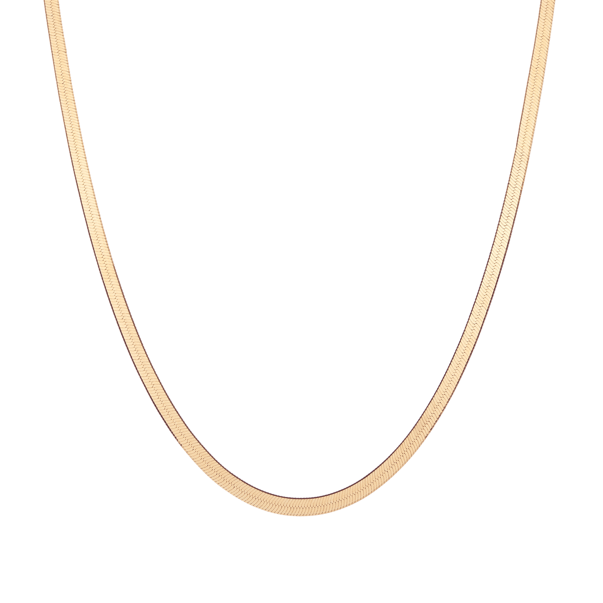 Gold Herringbone Chain Vermeil Yellow Gold 4mm 16in 18in First