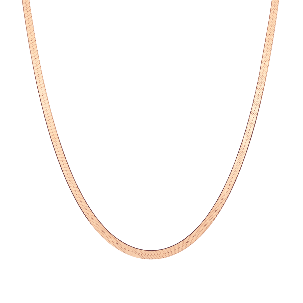 Gold Herringbone Chain Vermeil Rose Gold 4mm 16in 18in First