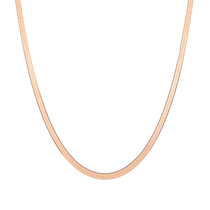 Gold Herringbone Chain Vermeil Rose Gold 4mm 16in 18in First