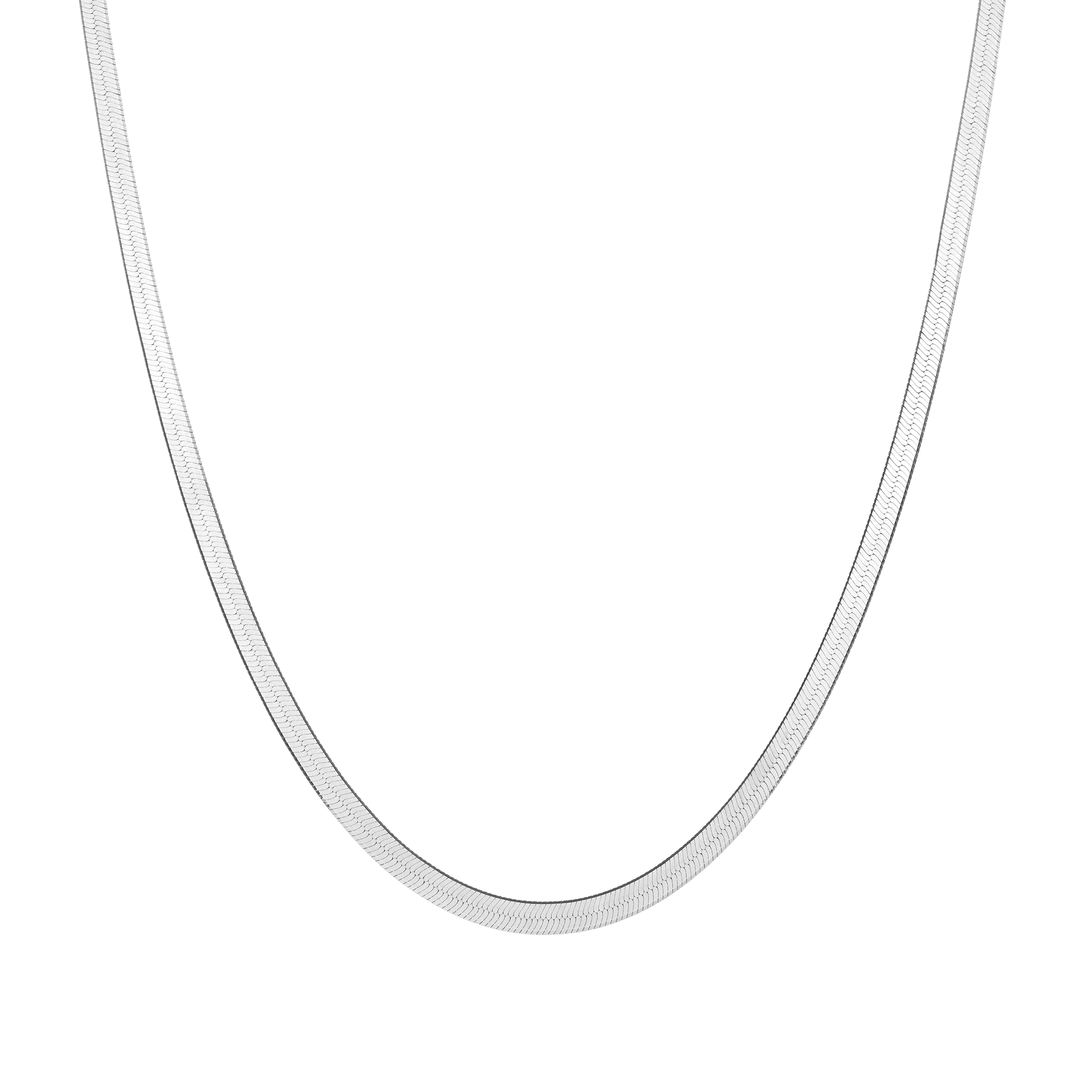 Gold Herringbone Chain Necklace