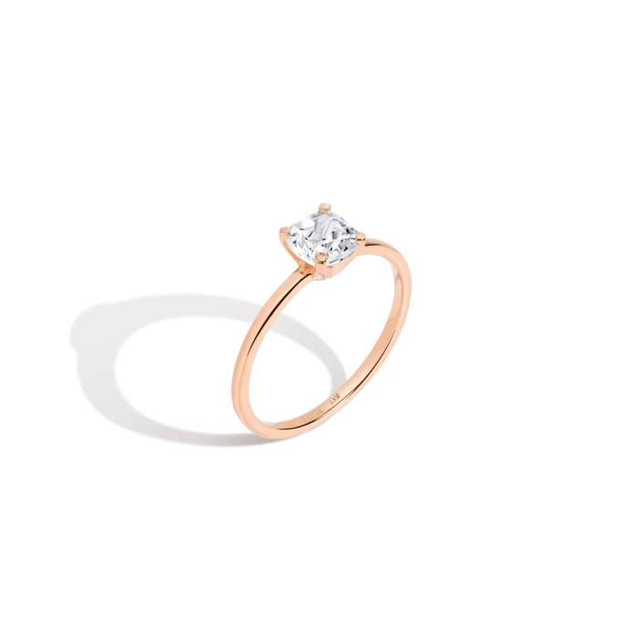 Cushion Cut Solitaire Diamond Ring 14K 18K Platinum Rose Gold Lab-grown Natural First