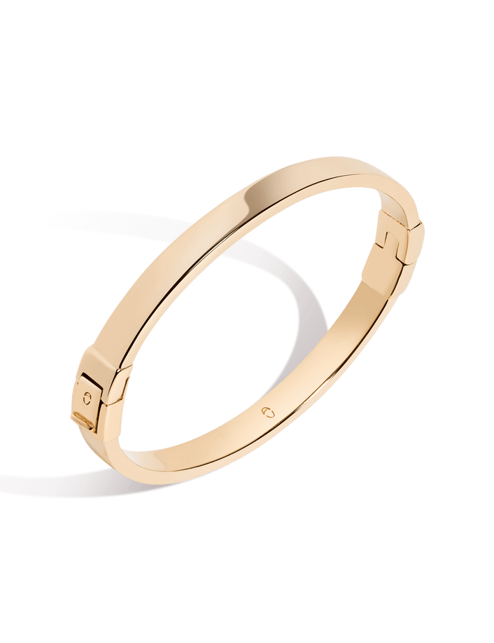 Classic Gold Hinged Bracelet Vermeil 14K 18K Yellow Gold S/M M/L First