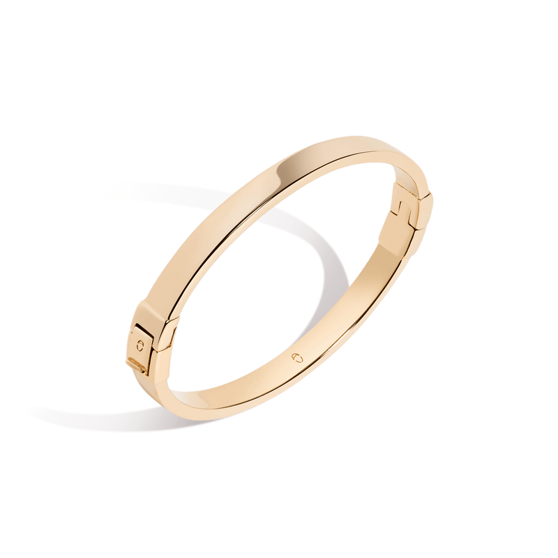 Classic Hinged Bangle Bracelet Solid 14K
