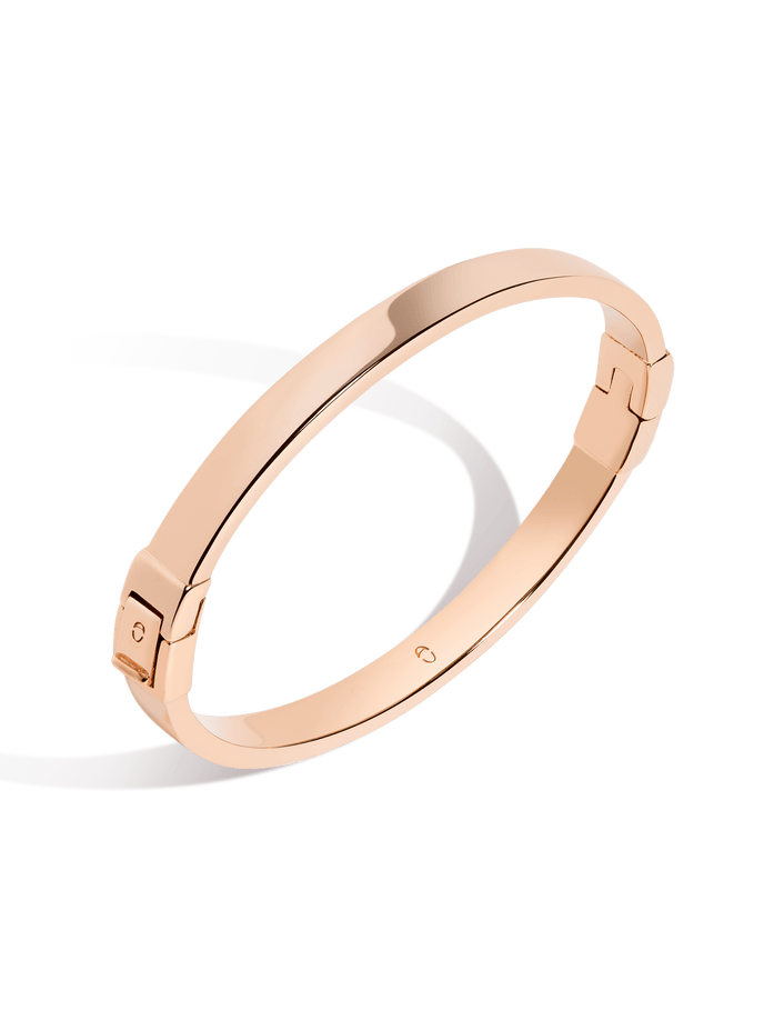 Classic Gold Hinged Bracelet Vermeil 14K 18K Rose Gold S/M M/L First