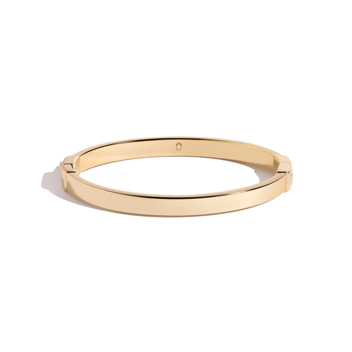 Classic Gold Hinged Bracelet Vermeil 14K 18K Yellow Gold S/M M/L