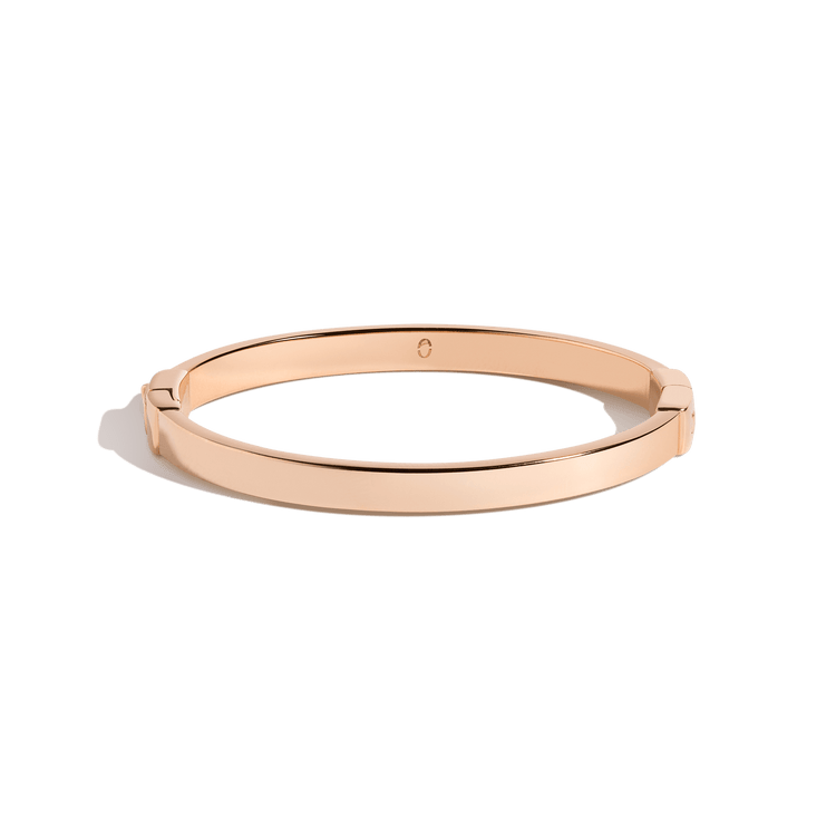 Classic Gold Hinged Bracelet in Yellow, Rose or White Gold