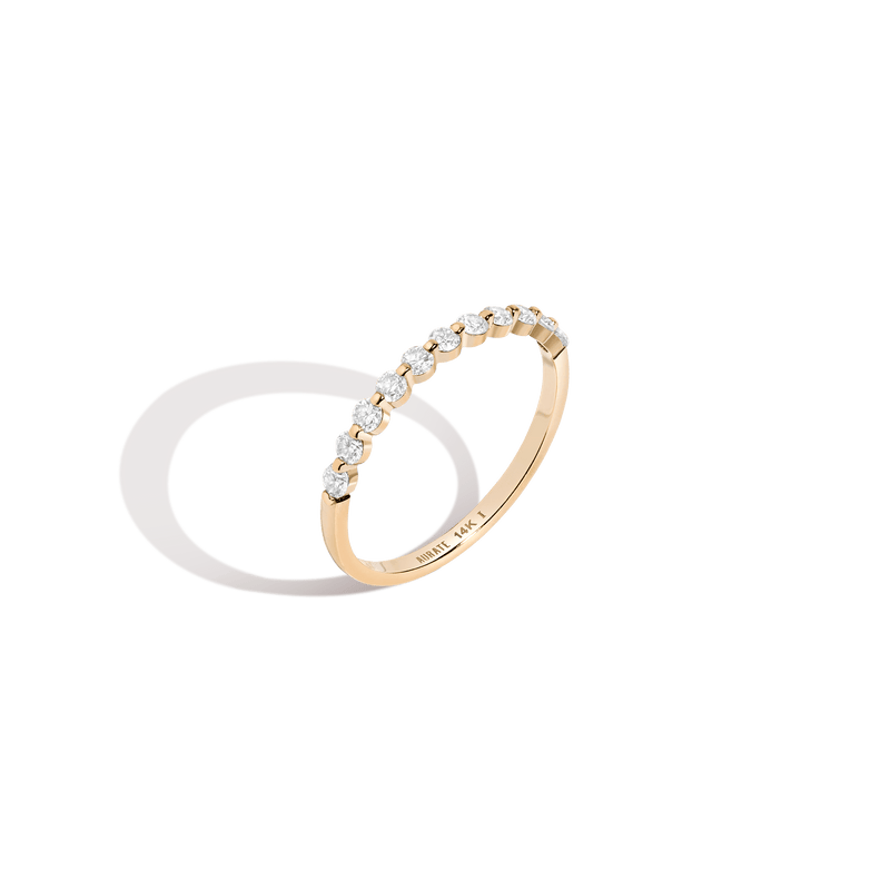 Half Studded Prong Diamond Band