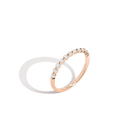 Half-Studded Prong Diamond Gold Band