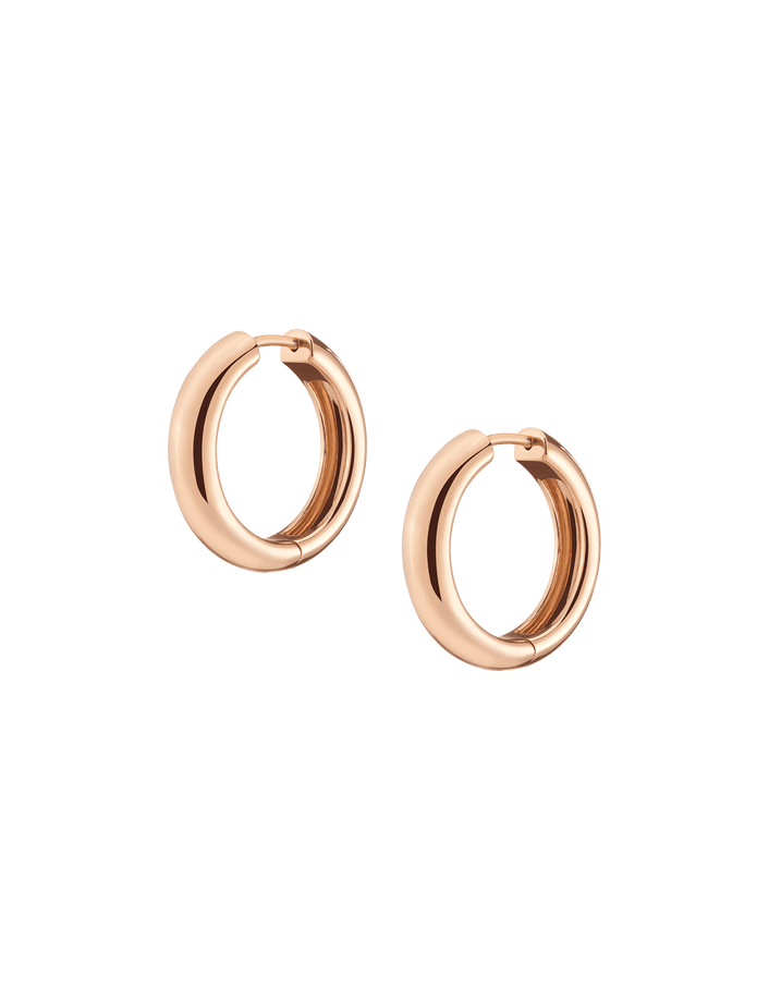 Medium Gold Chunky Hinged Hoop Earrings Vermeil 14K 18K Rose Gold Single Pair First