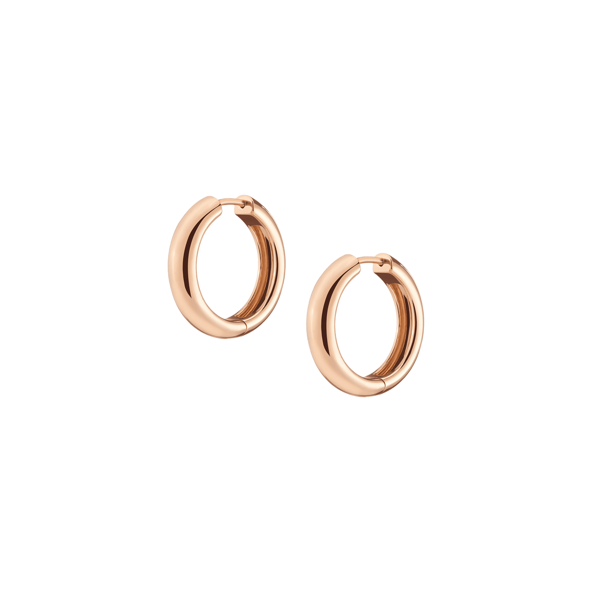 Medium Gold Chunky Hinged Hoop Earrings Vermeil 14K 18K Rose Gold Single Pair First
