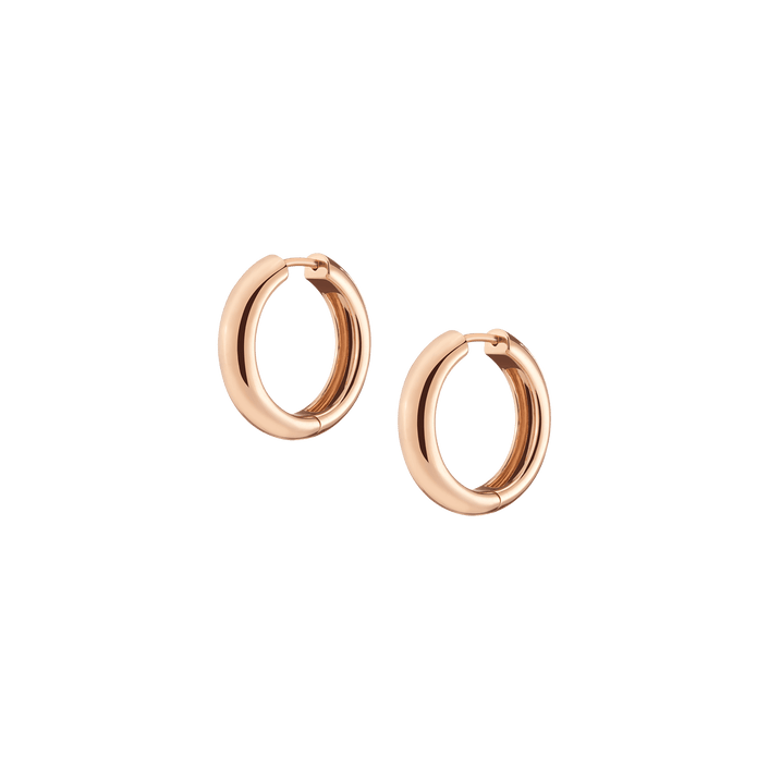 Medium Gold Chunky Hinged Hoop Earrings Vermeil 14K 18K Rose Gold Single Pair First