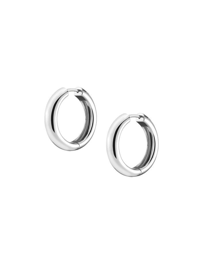 Medium Gold Chunky Hinged Hoop Earrings Vermeil 14K 18K White Gold Single Pair First