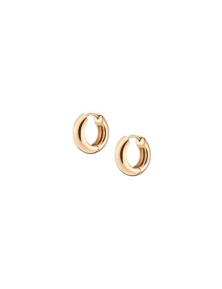 Small Gold Chunky Hinged Hoop Earrings Vermeil 14K 18K Yellow Gold Single Pair First