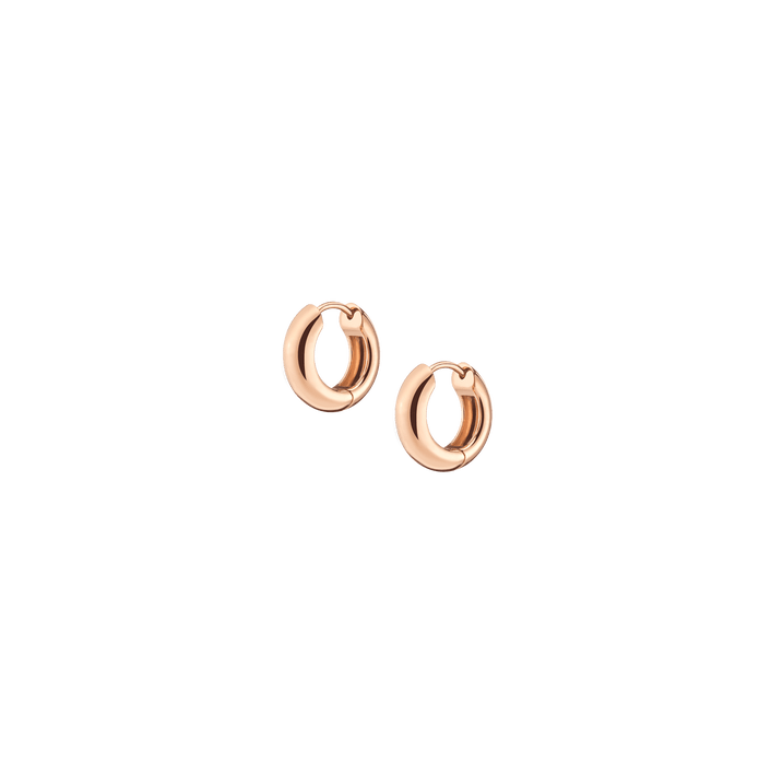 Small Gold Chunky Hinged Hoop Earrings Vermeil 14K 18K Rose Gold Single Pair First