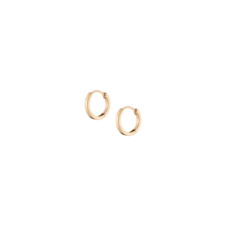 Gold Hinged Huggie Earrings (12mm)