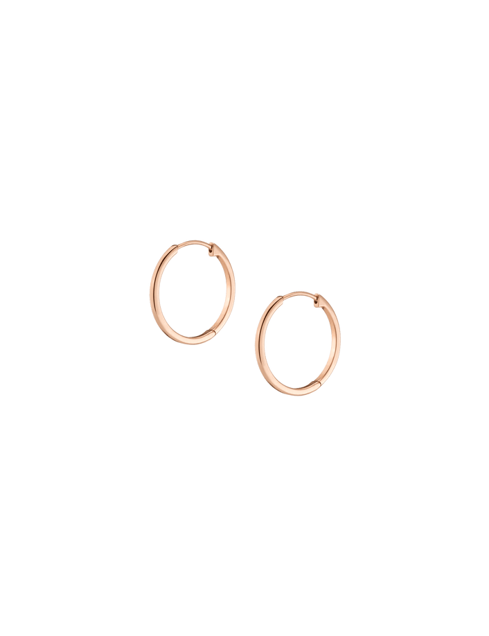 15mm Skinny Gold Hinged Huggie Earrings Vermeil 14K 18K Rose Gold Single Pair First