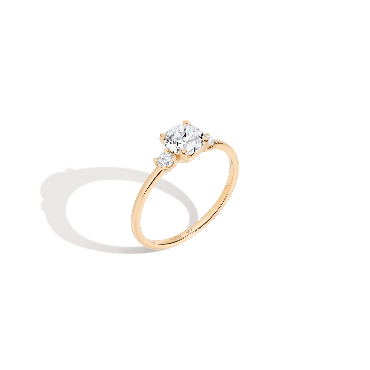 Solitaire ring with a 0.50 carat diamond in platinum - BAUNAT