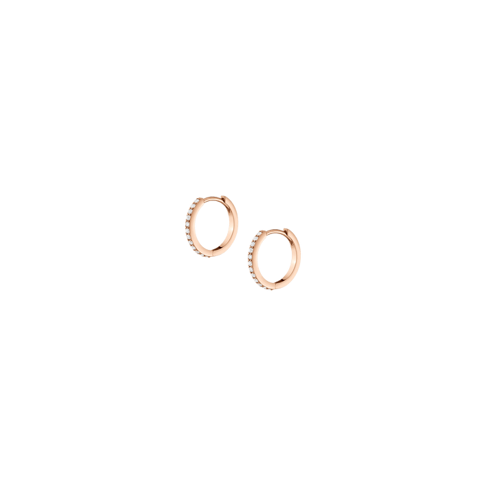 14K 18K Rose Gold Single Pair 12mm