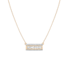 Pavé Baguette Nametag Necklace 14K 18K Yellow Gold First