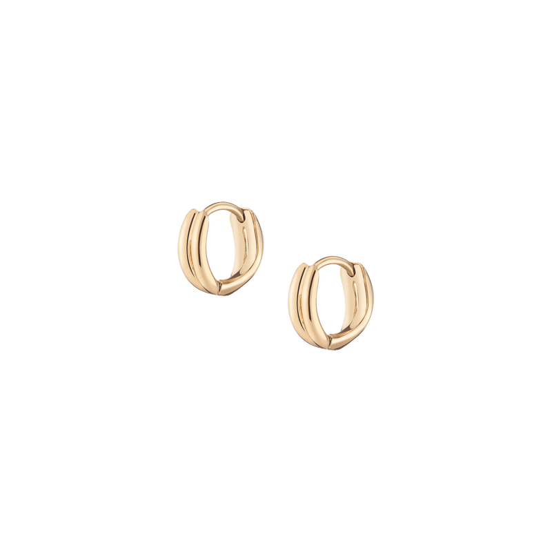 Crossover Huggie Earrings