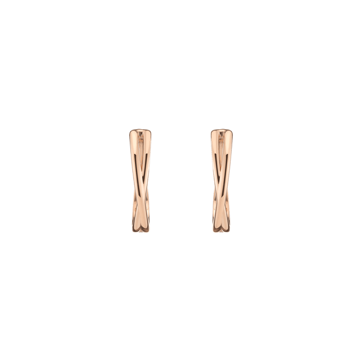 Crossover Hoop Earrings Vermeil 14k 18k Rose Gold Pair Single