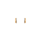 Diamond Crossover Huggie Earrings