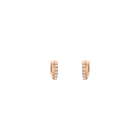 Diamond Crossover Huggie Earrings