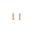 Diamond Crossover Huggie Earrings