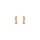 Diamond Crossover Huggie Earrings