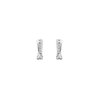 Diamond Crossover Huggie Earrings