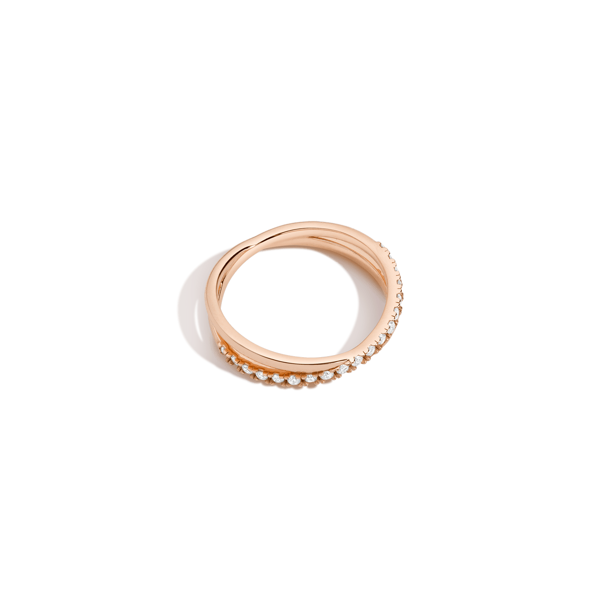 Diamond Crossover Ring