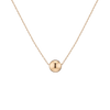 Gold Ball Pendant Necklace Vermeil Yellow Gold 8 mm First