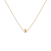 Gold Ball Pendant Necklace Vermeil Yellow Gold 5 mm First