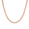 Gold Ball Necklace - 6mm Vermeil Rose Gold 16.5in 18in First