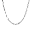 Gold Ball Necklace - 6mm Vermeil White Gold 16.5in 18in First