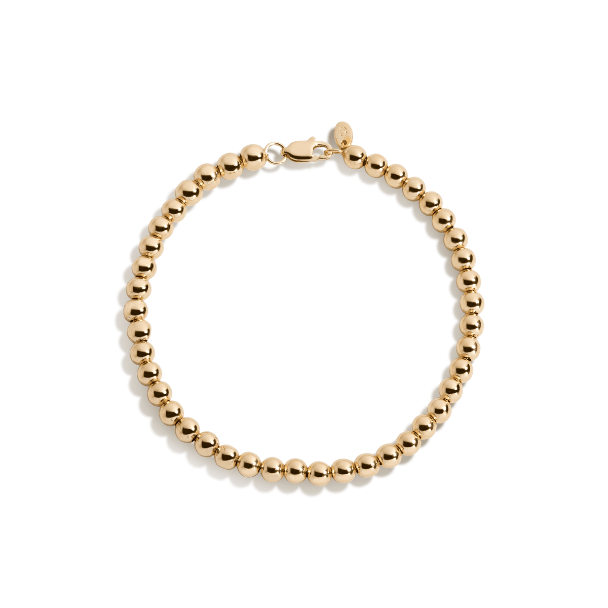 Gold Ball Bracelet Vermeil Yellow Gold 6.5in 7in 7.5in 4 mm First