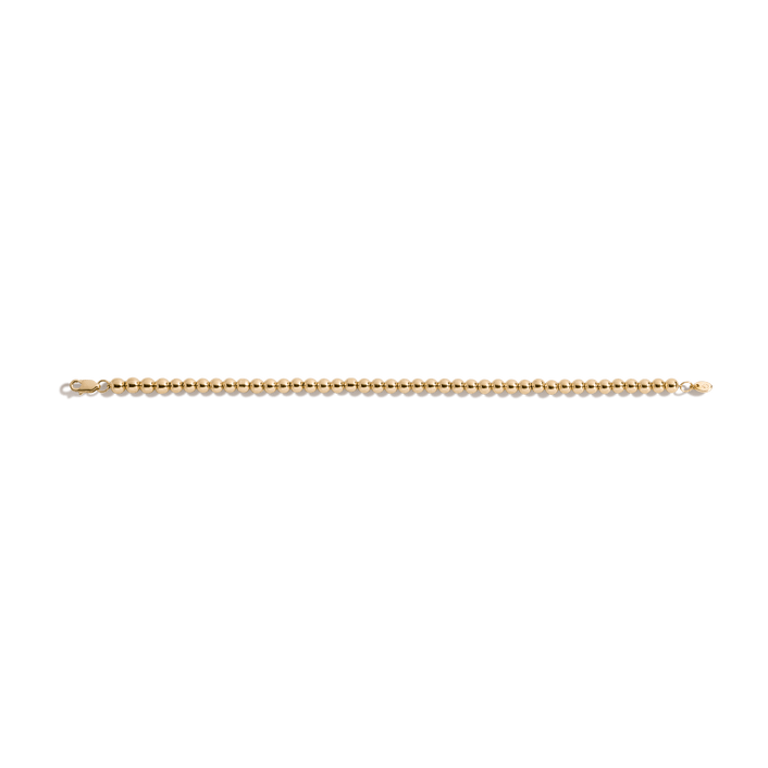 Gold Ball Bracelet Vermeil Yellow Gold 6.5in 7in 7.5in 4 mm