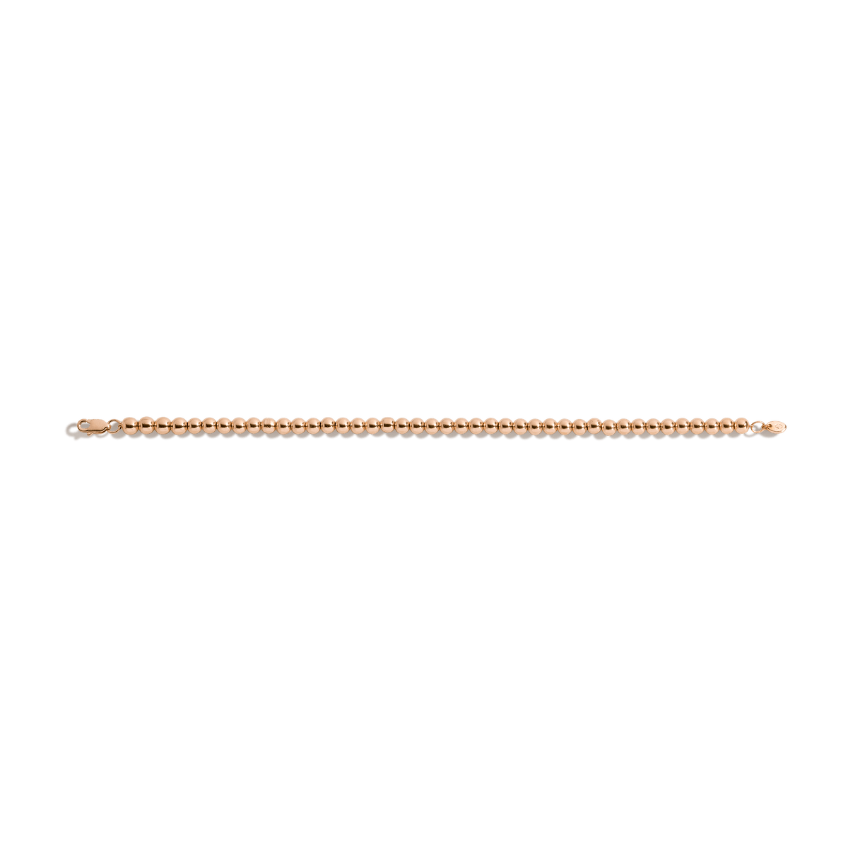Gold Ball Bracelet Vermeil Rose Gold 6.5in 7in 7.5in 4 mm