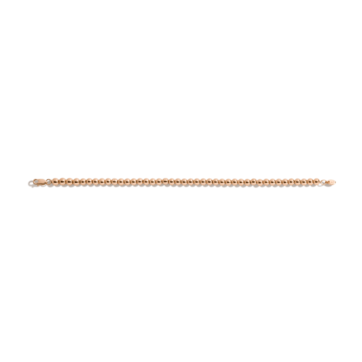 Gold Ball Bracelet Vermeil Rose Gold 6.5in 7in 7.5in 4 mm